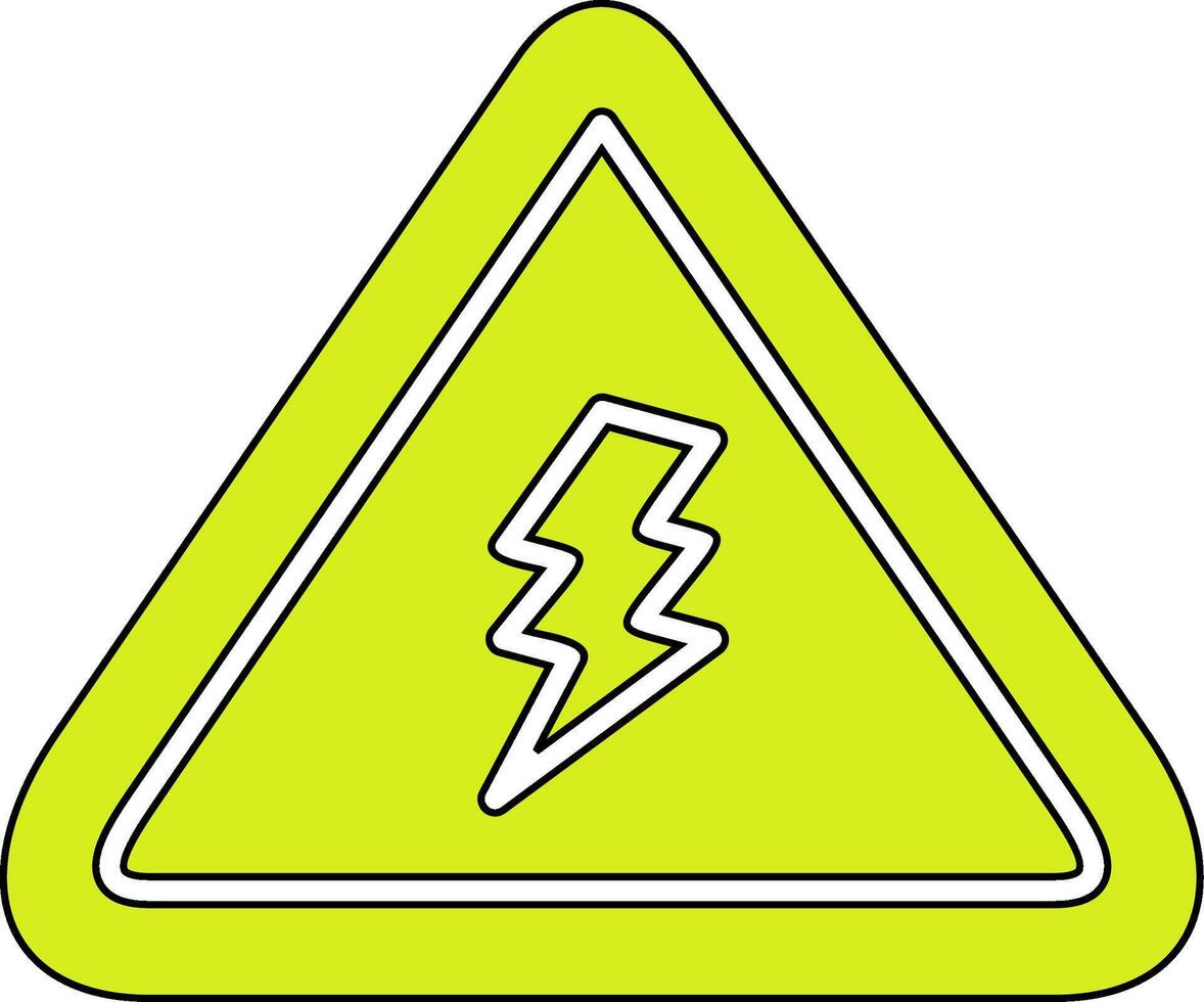 Electrical Danger Sign Vector Icon