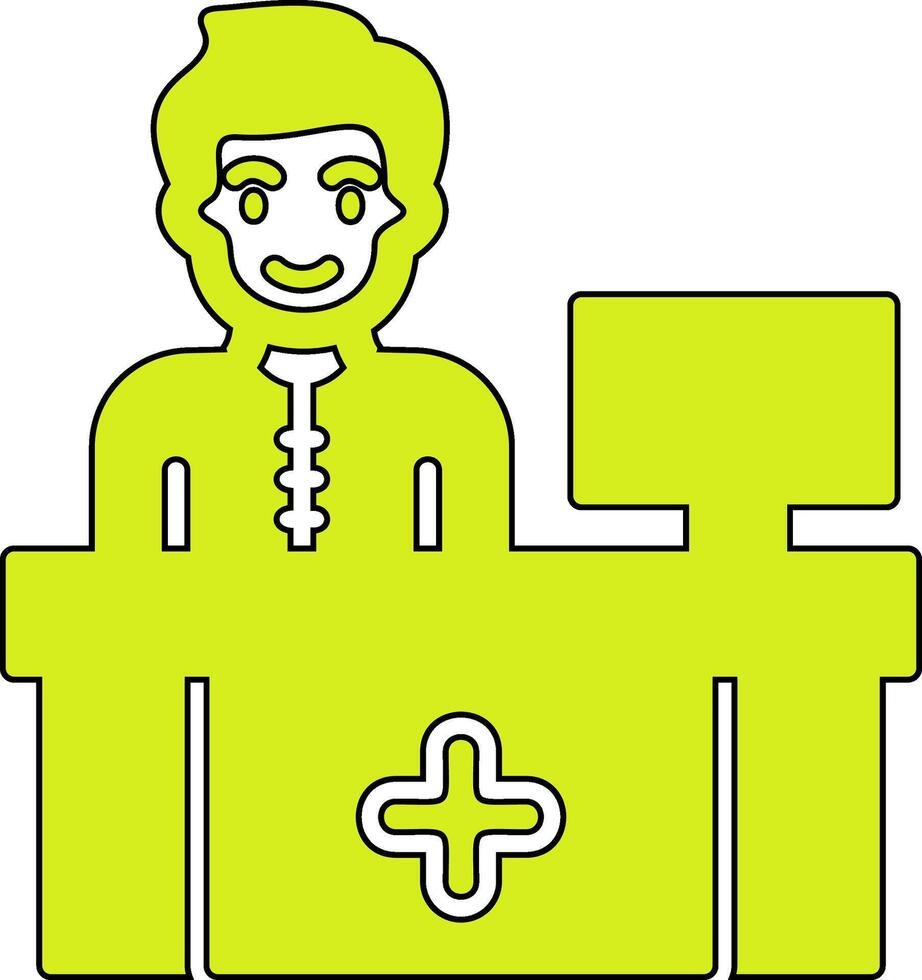 icono de vector de recepcionista