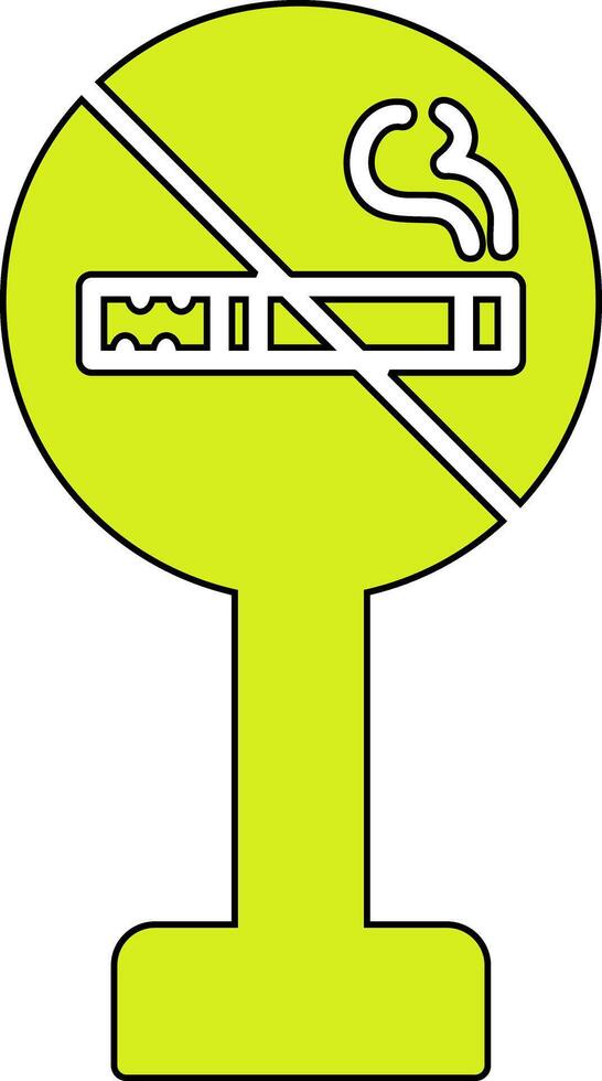 No Smoking Sign Board Vector Icon