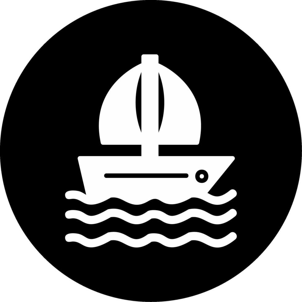 icono de vector de barco