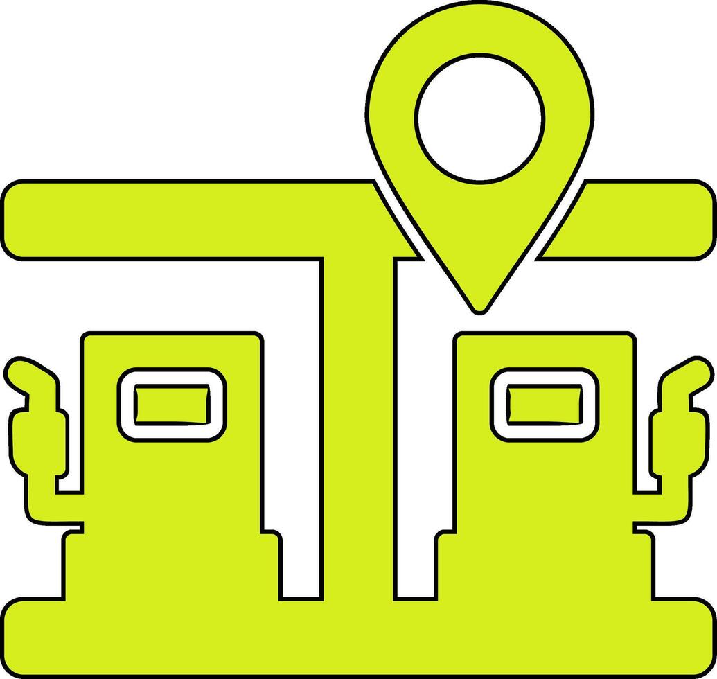 Gas Station Pin Vector Icon