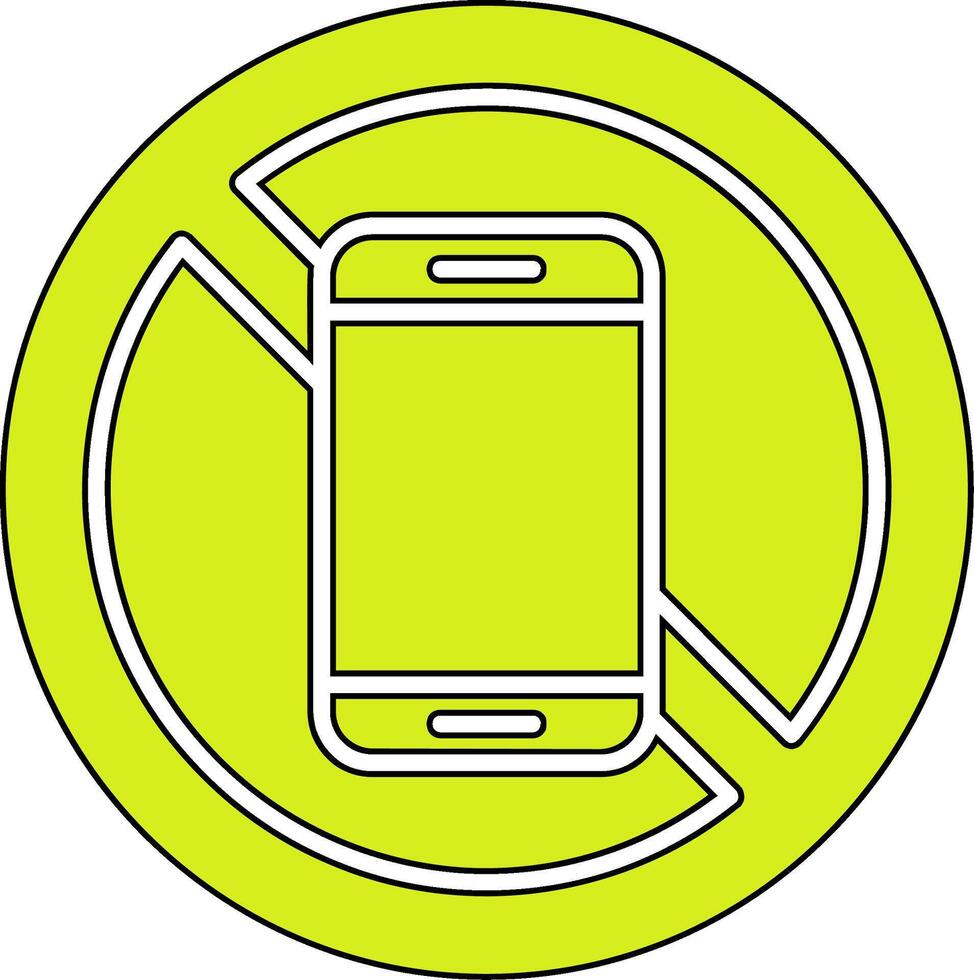 No Mobile Phone Vector Icon