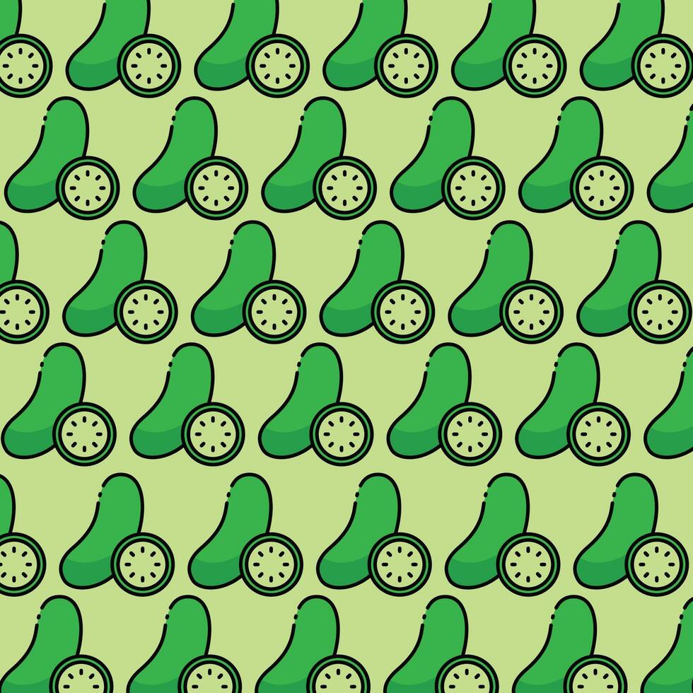 Cucumber pattern design or background vector