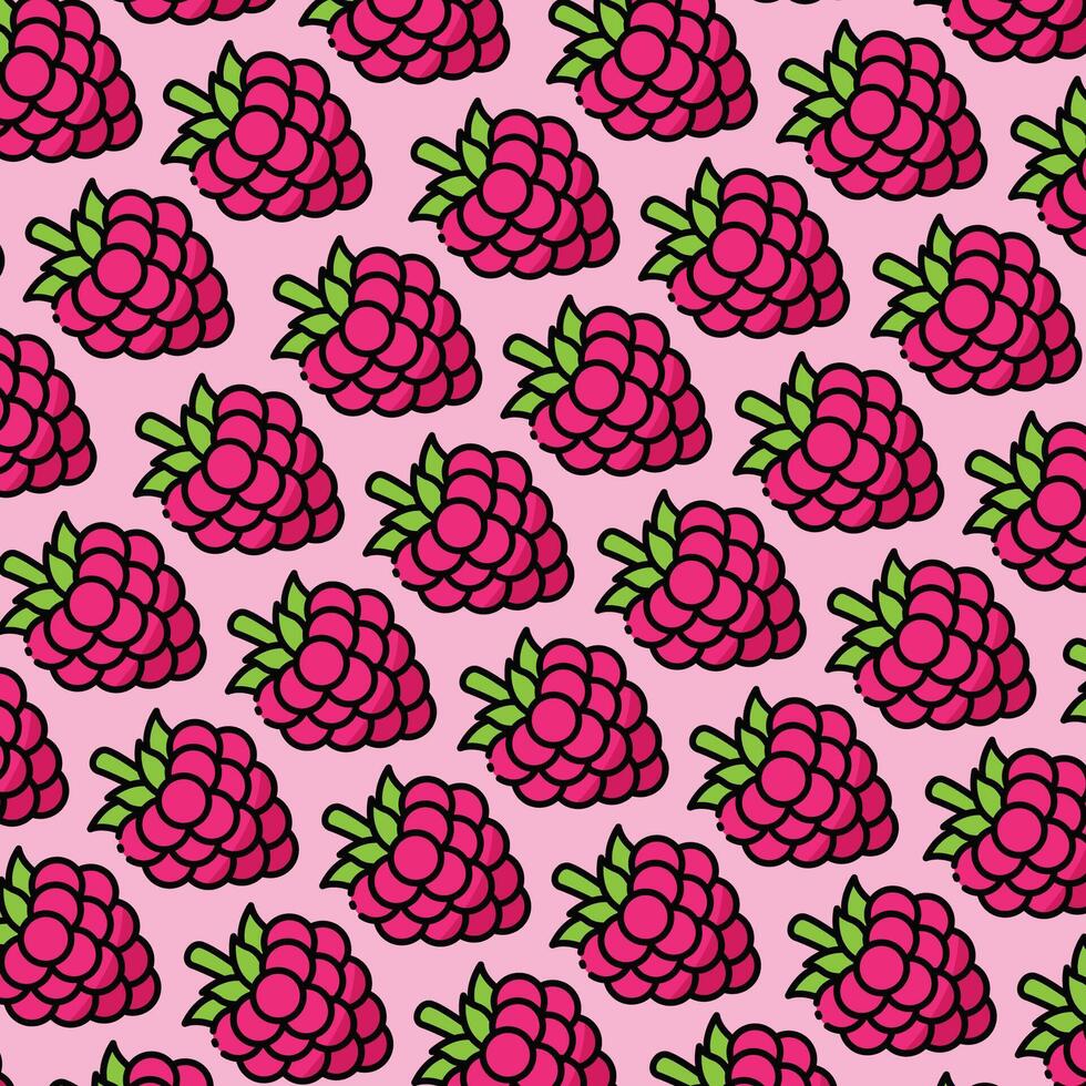 Raspberry pattern design or background vector