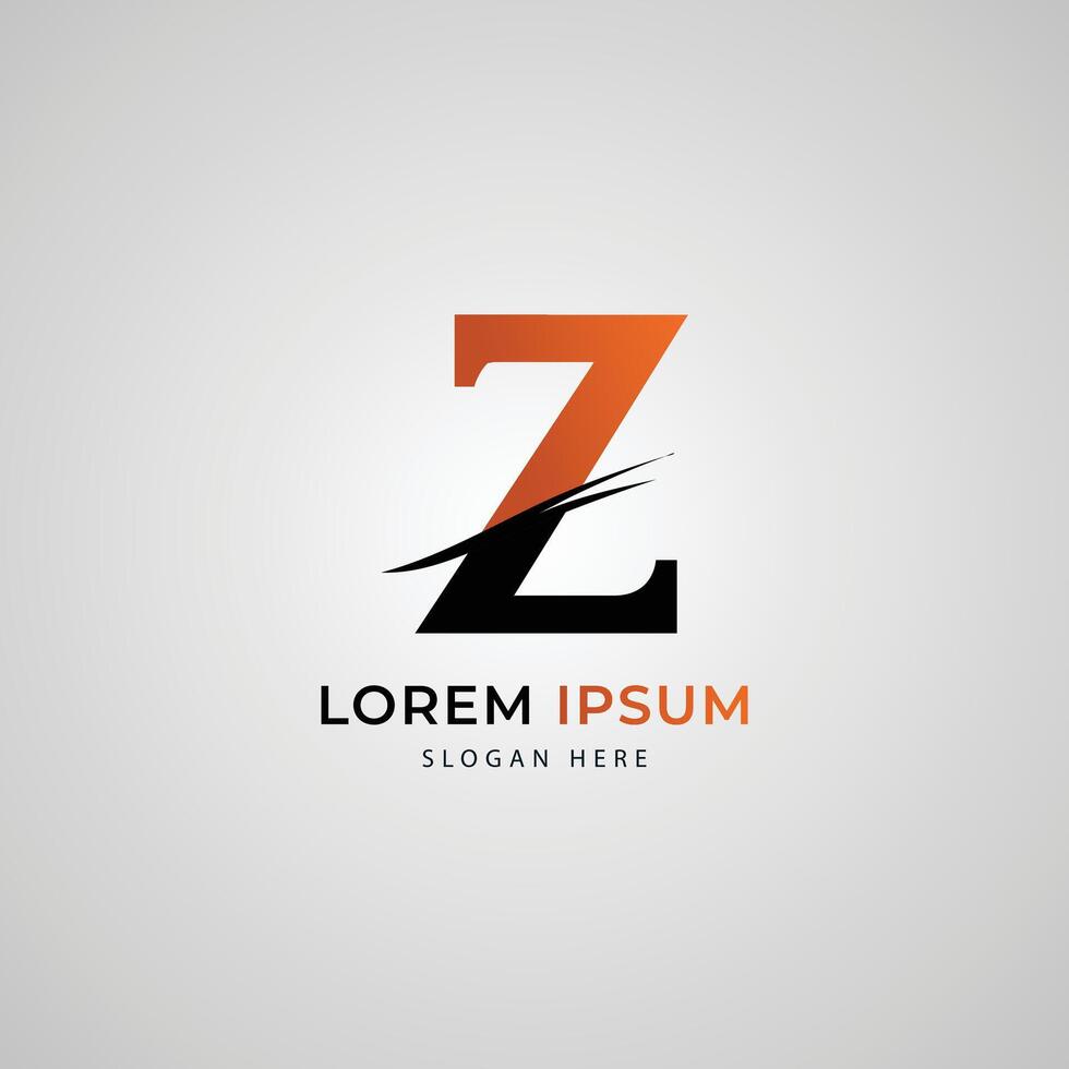 A Clean and Crisp Z Letter Logo on a White Canvas vector