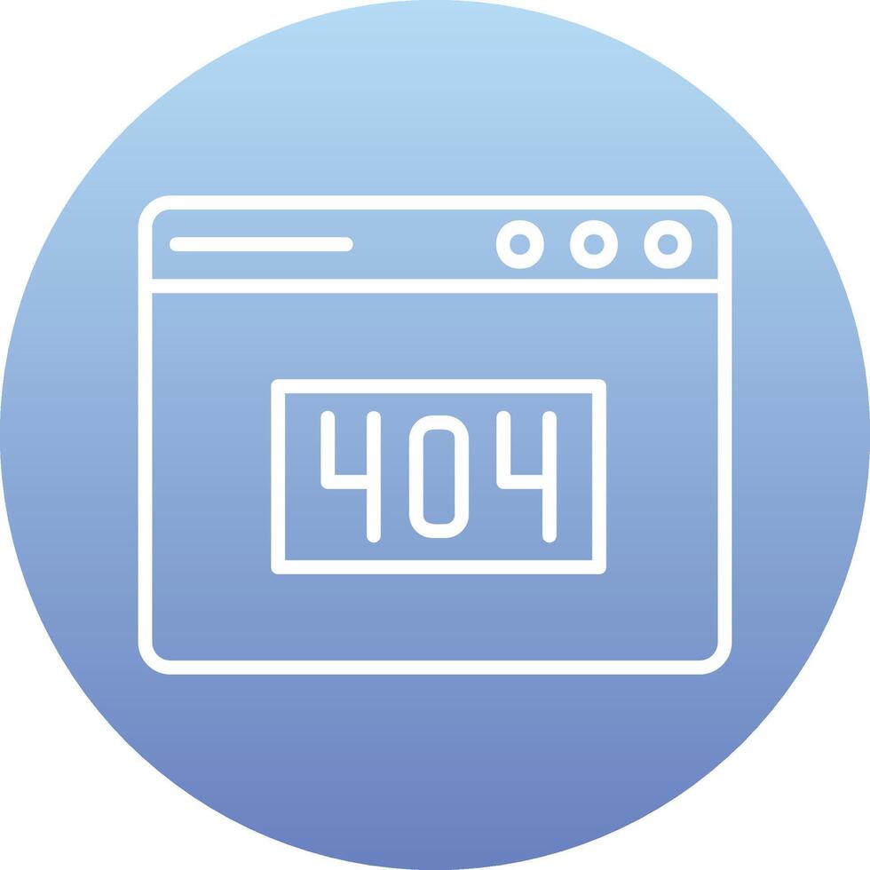 404 Error Vector Icon