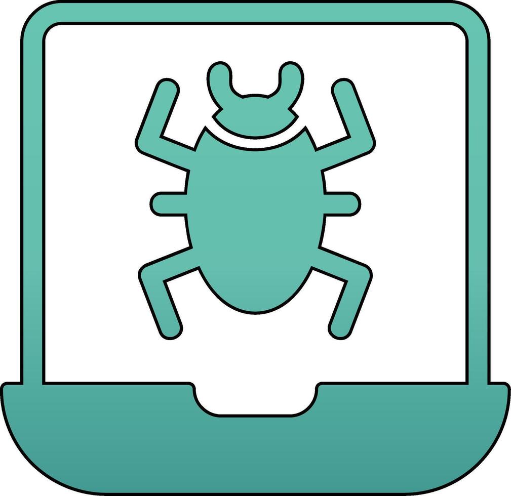 icono de vector infectado