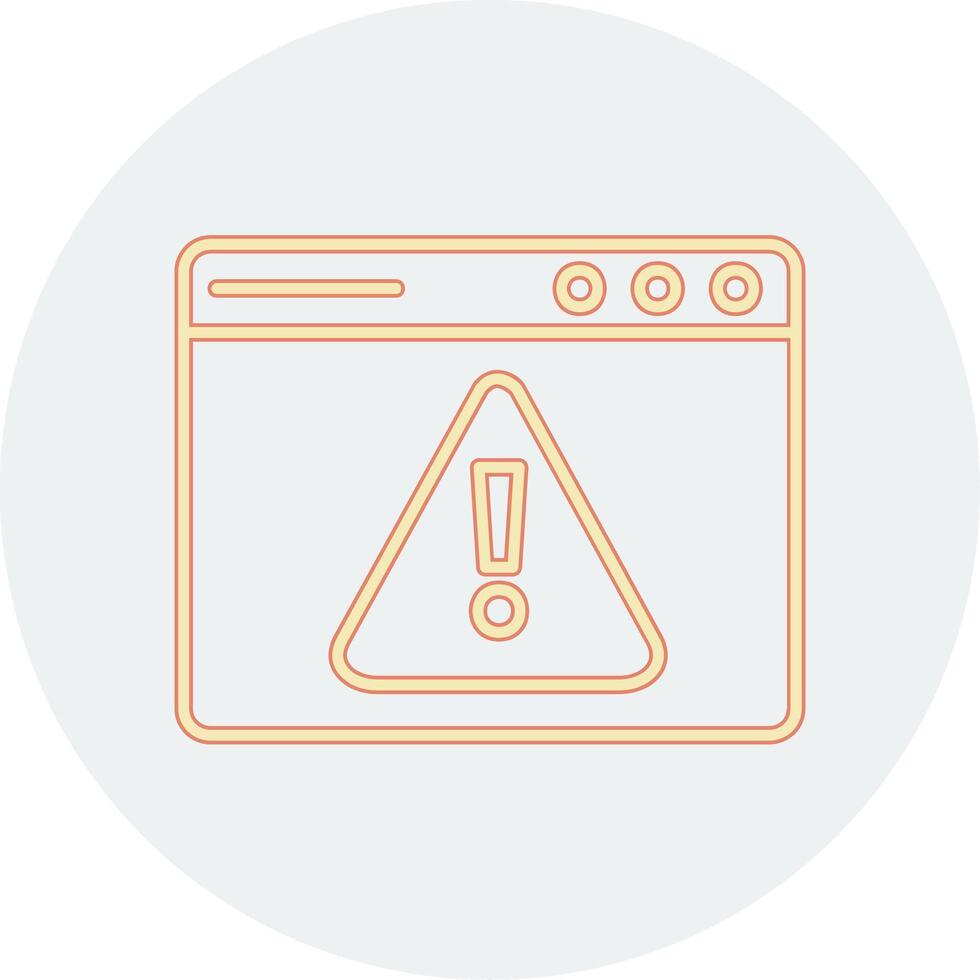 web advertencia vector icono