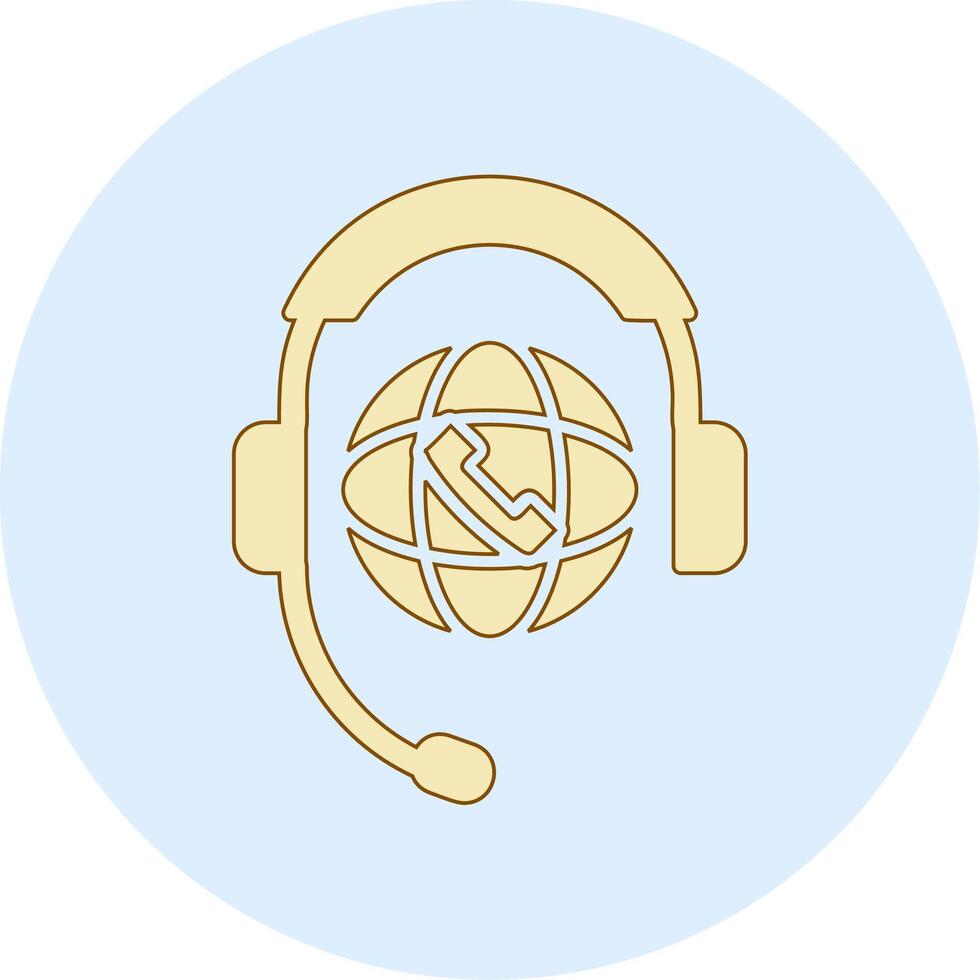 World Call Center Vector Icon