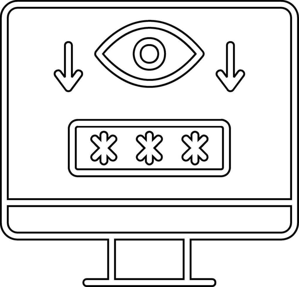 Computer Spyware Vector Icon