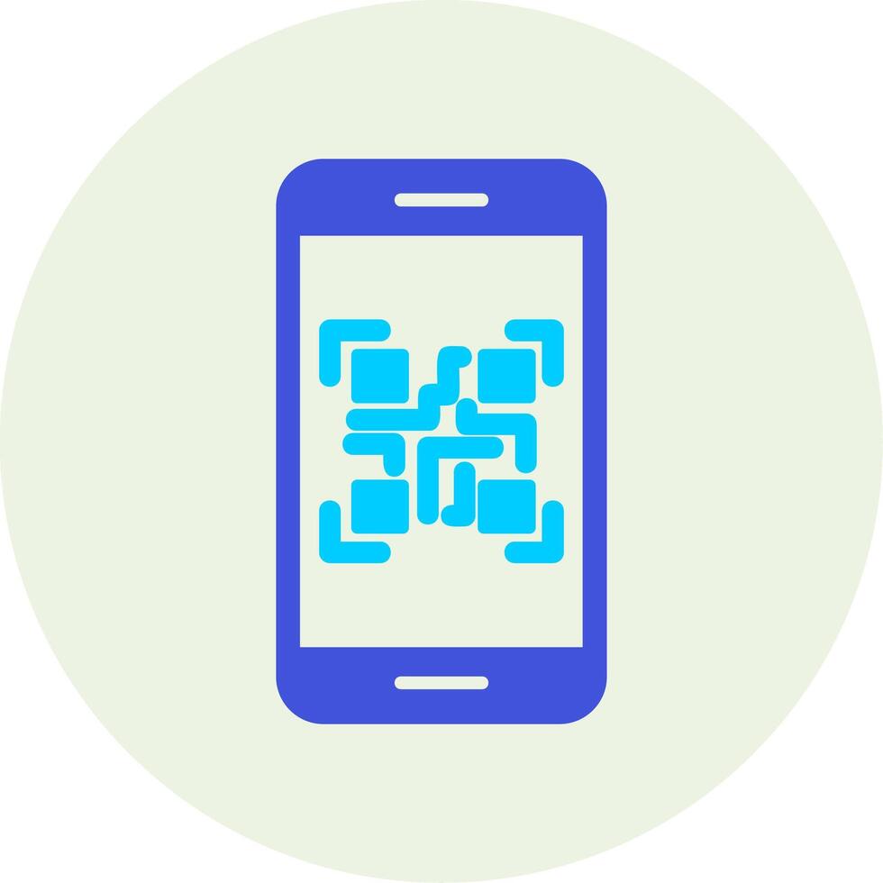 Smartphone Qr Code Vector Icon