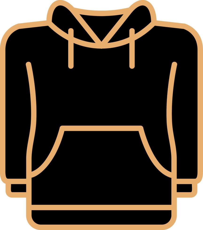 icono de vector de sudadera con capucha