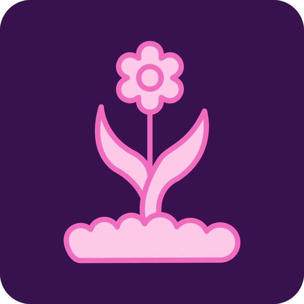 flor brotes vector icono