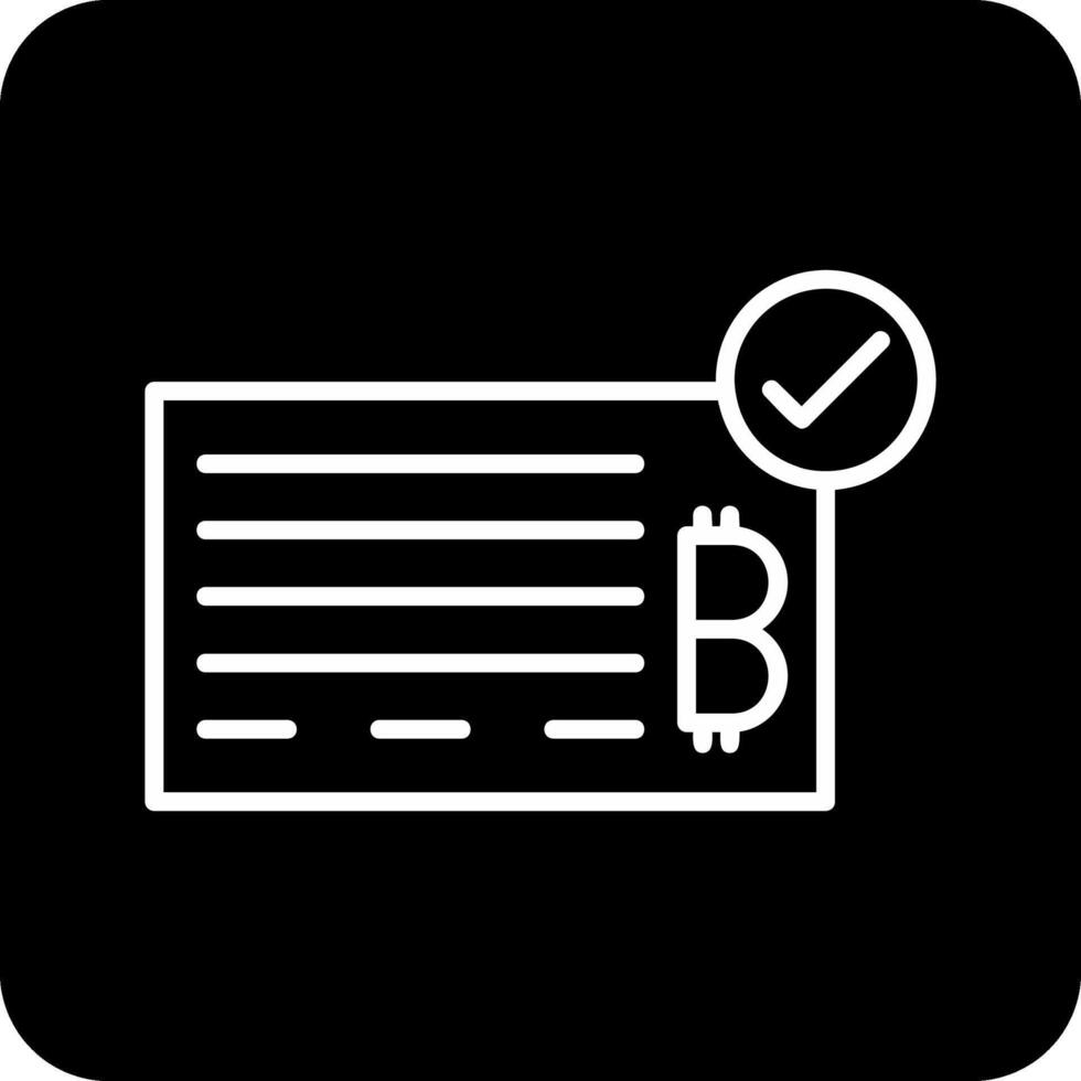 Bank Check Vector Icon