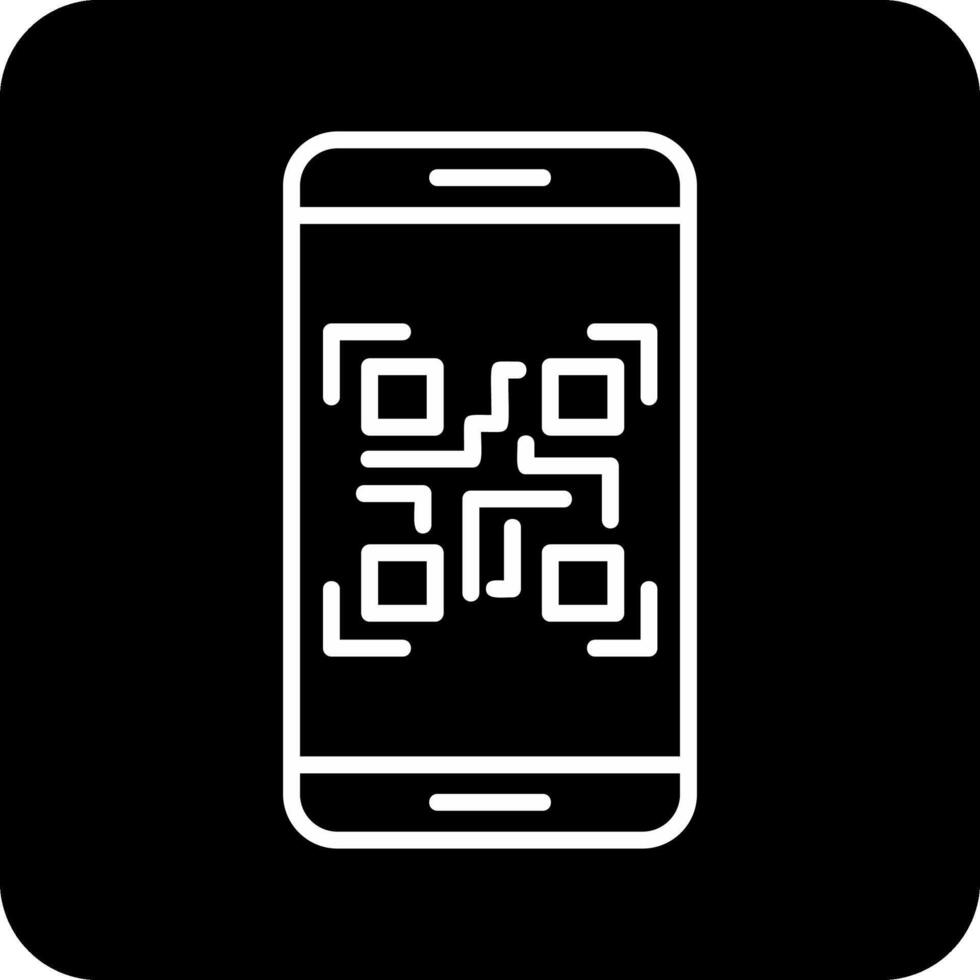 Smartphone Qr Code Vector Icon