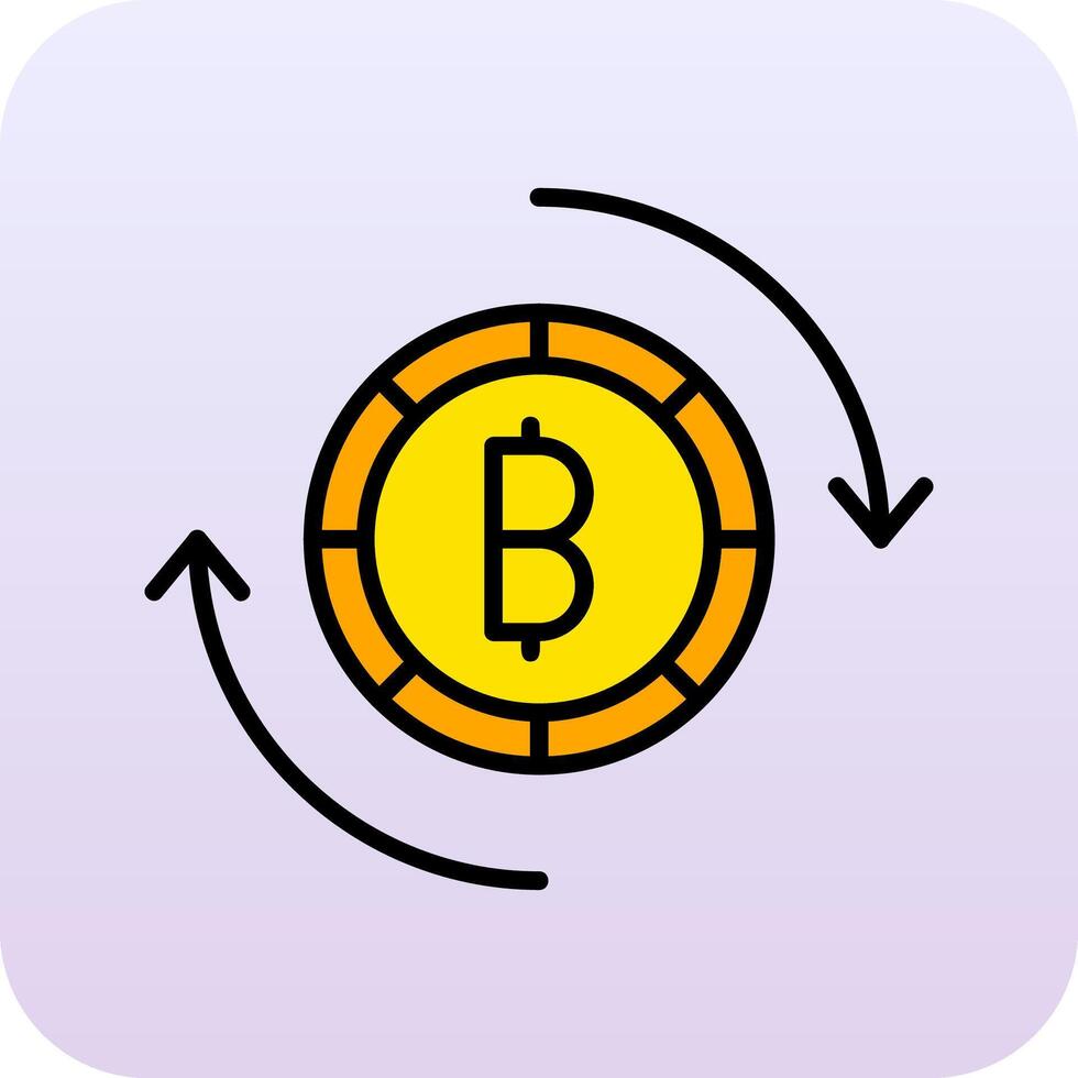 Bitcoin Exchange Vector Icon