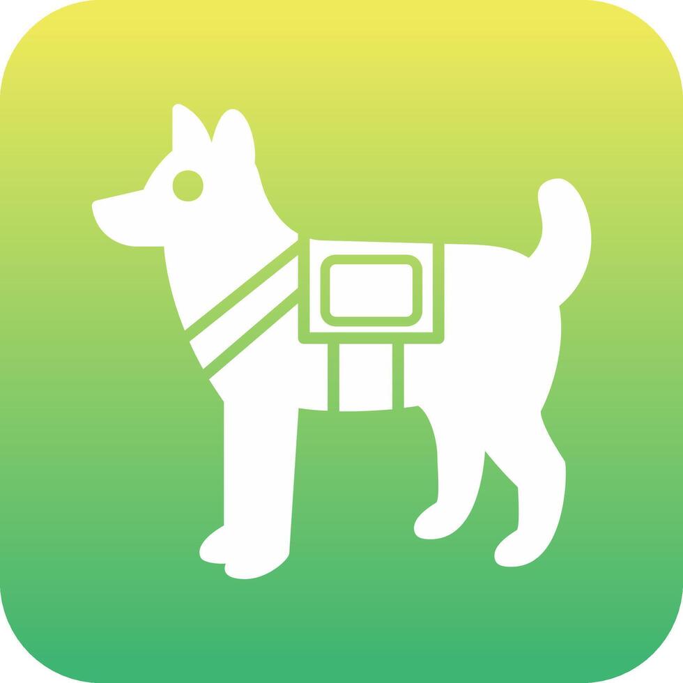 Military Dog Vector Icon