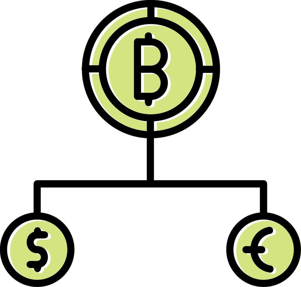 Divide Currency Vector Icon