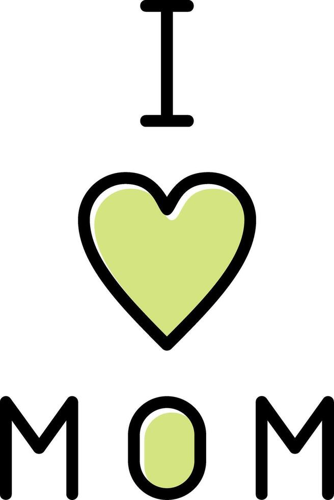 I love Mom Vector Icon