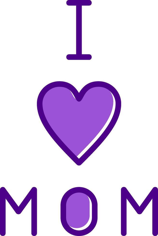 I love Mom Vector Icon