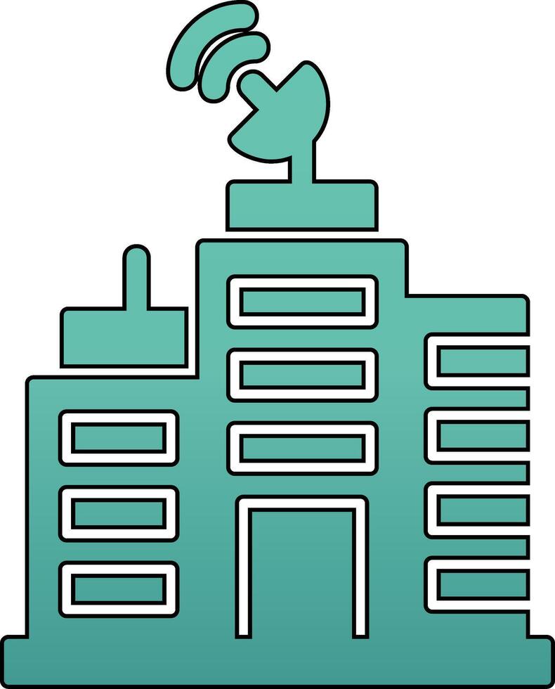 Building Network Vector Icon