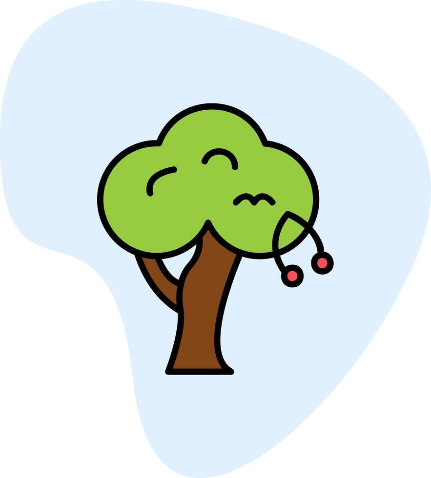 Cherry Tree Vector Icon