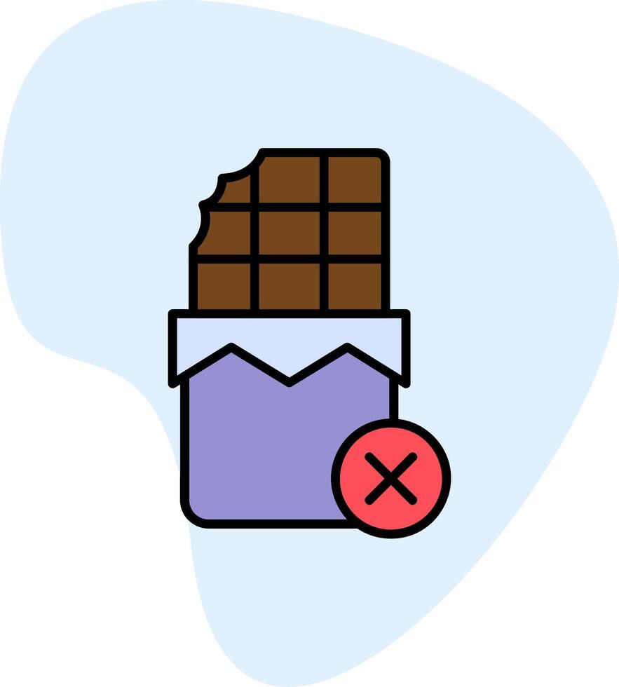 No chocolate vector icono