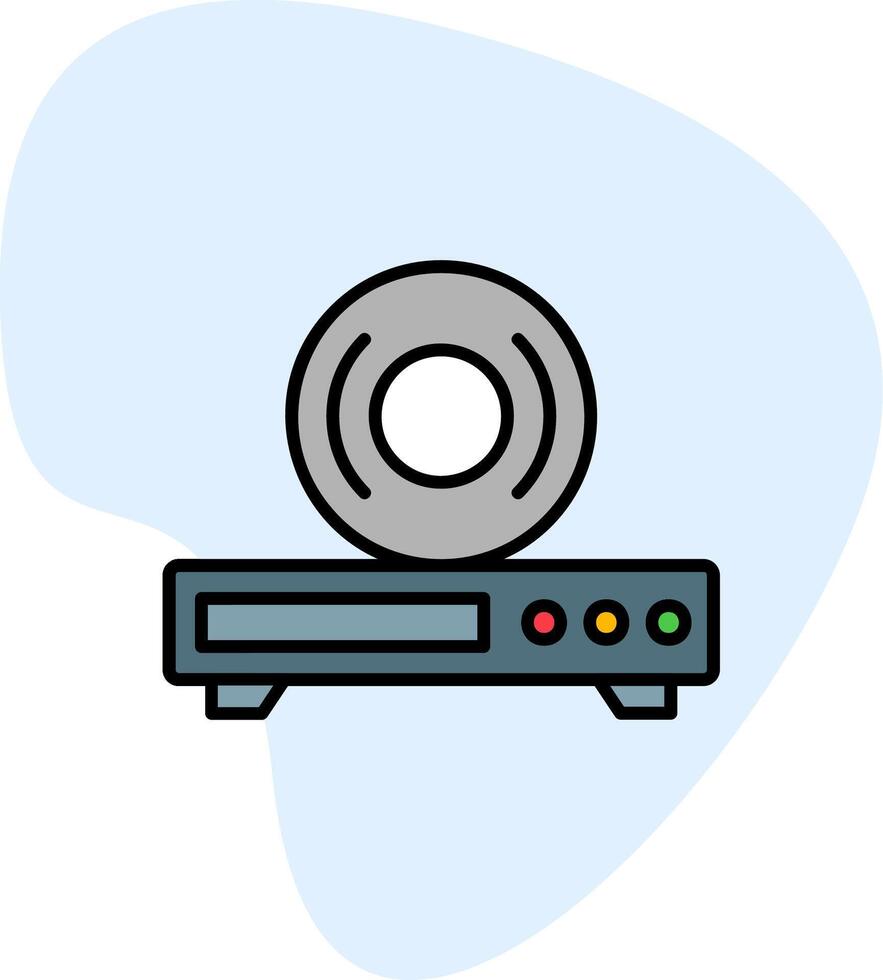 icono de vector de reproductor de cd