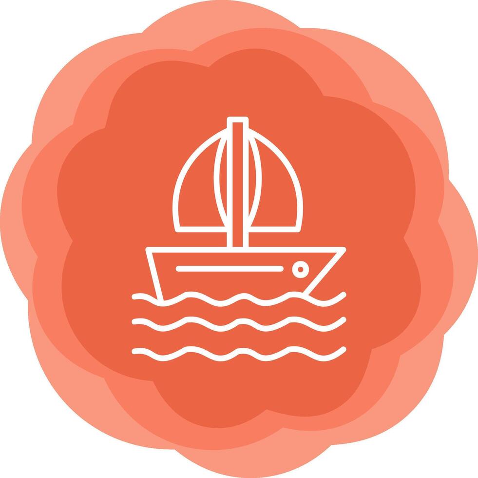 icono de vector de barco