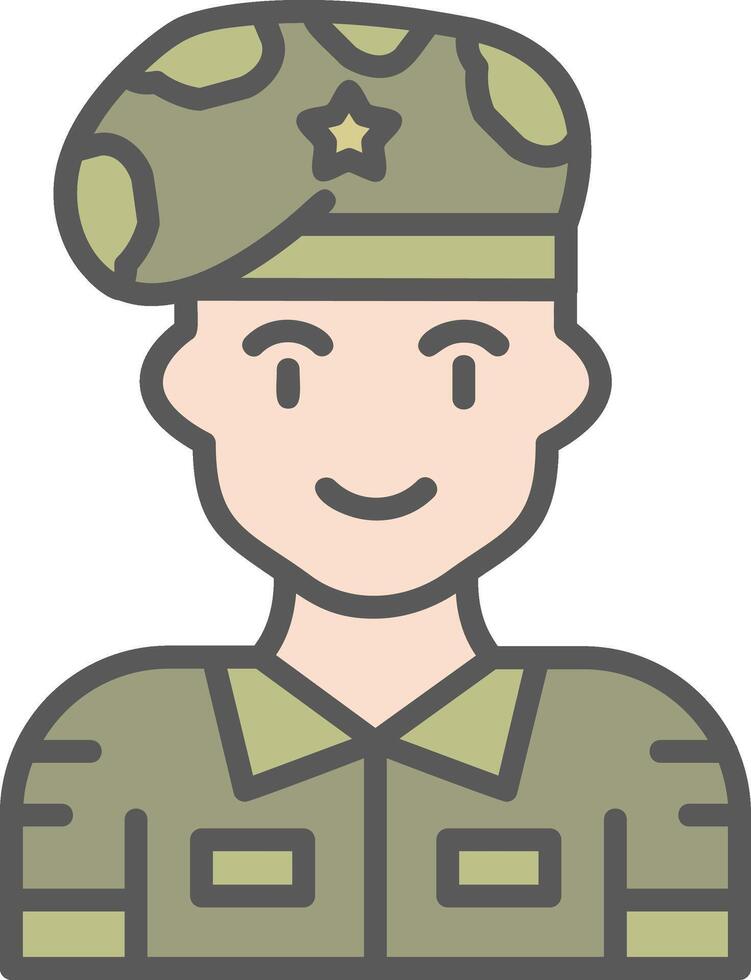 icono de vector de soldado