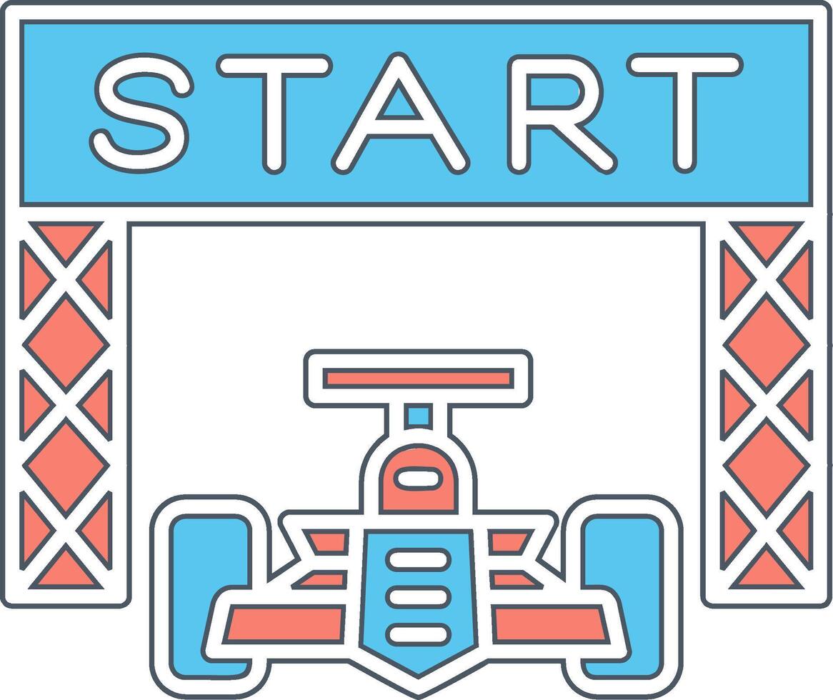 Starting Race  Vector Icon