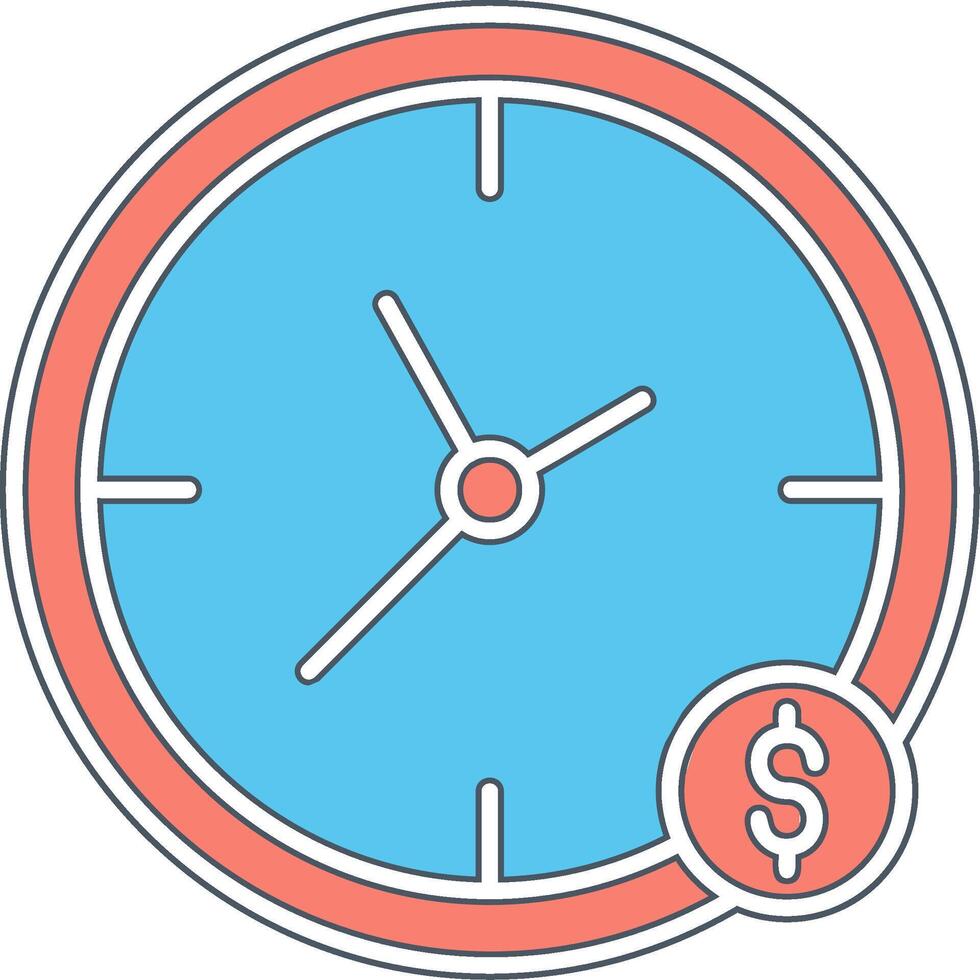 el tiempo es dinero vector icono