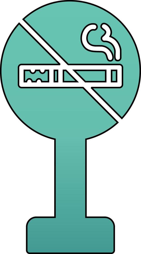 No Smoking Sign Board Vector Icon
