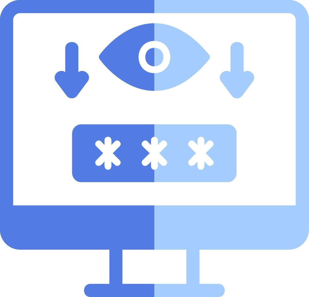 Computer Spyware Vector Icon