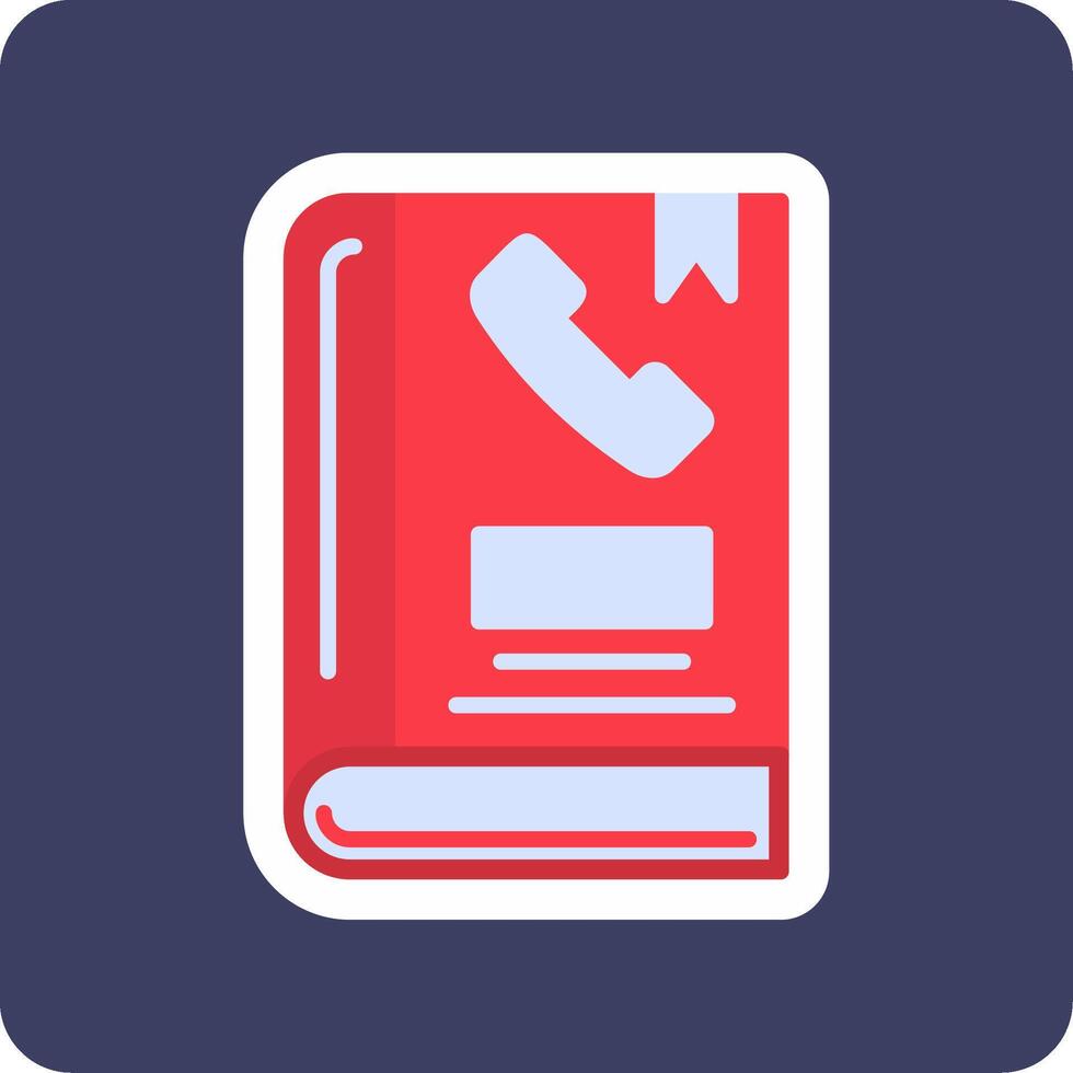Phone Book Vector Icon