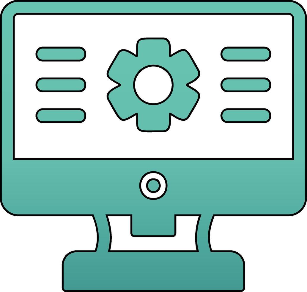 monitor de icono de vector