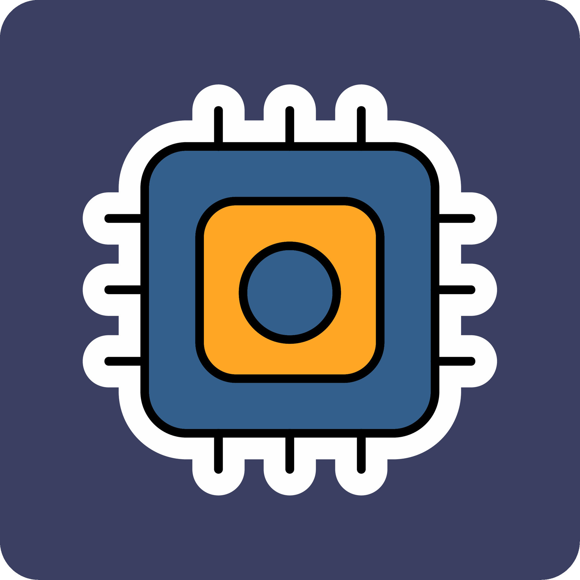Processor Vector Icon 39446053 Vector Art at Vecteezy