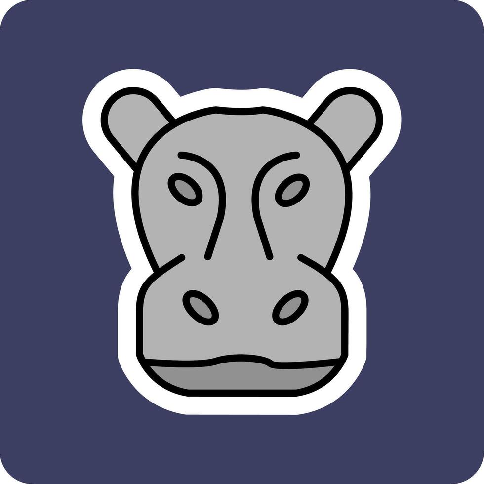 Hippopotamus Vector Icon