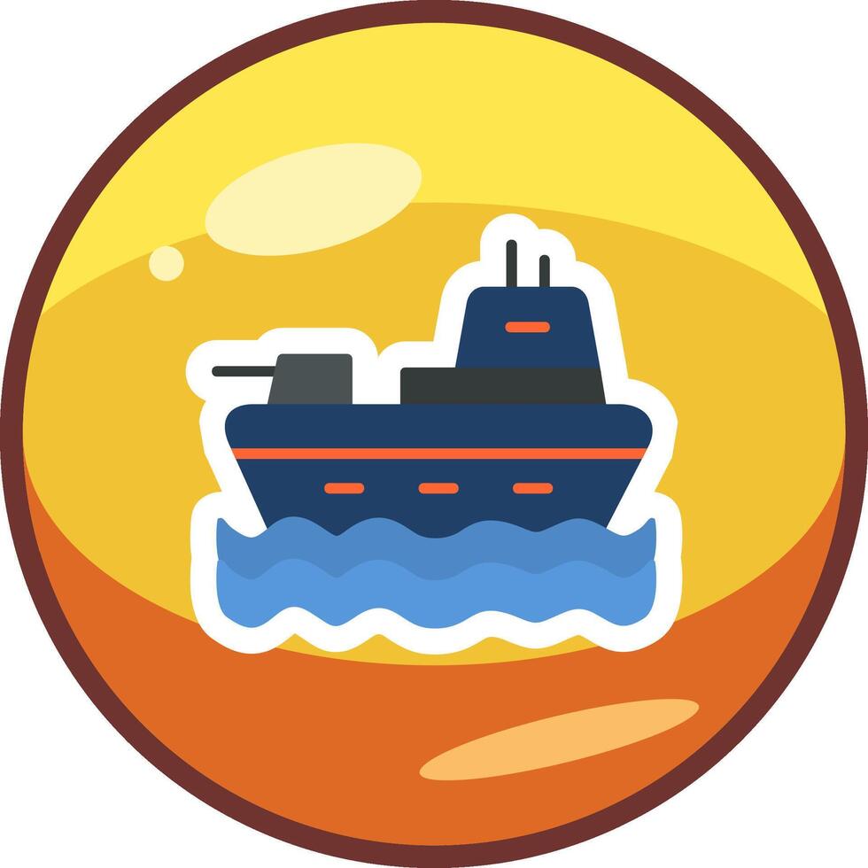 Military Ship Vector Icon