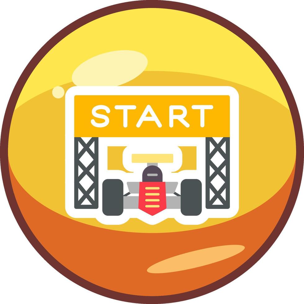 Starting Race  Vector Icon