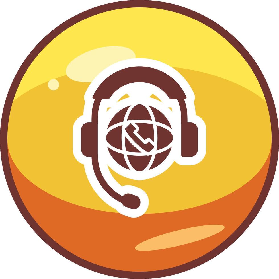 World Call Center Vector Icon