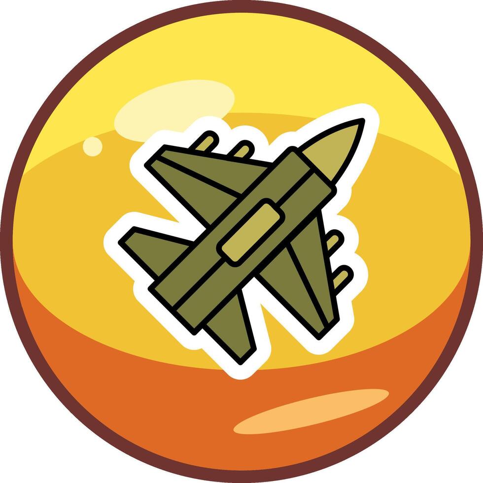 Jet Fighter Vector Icon