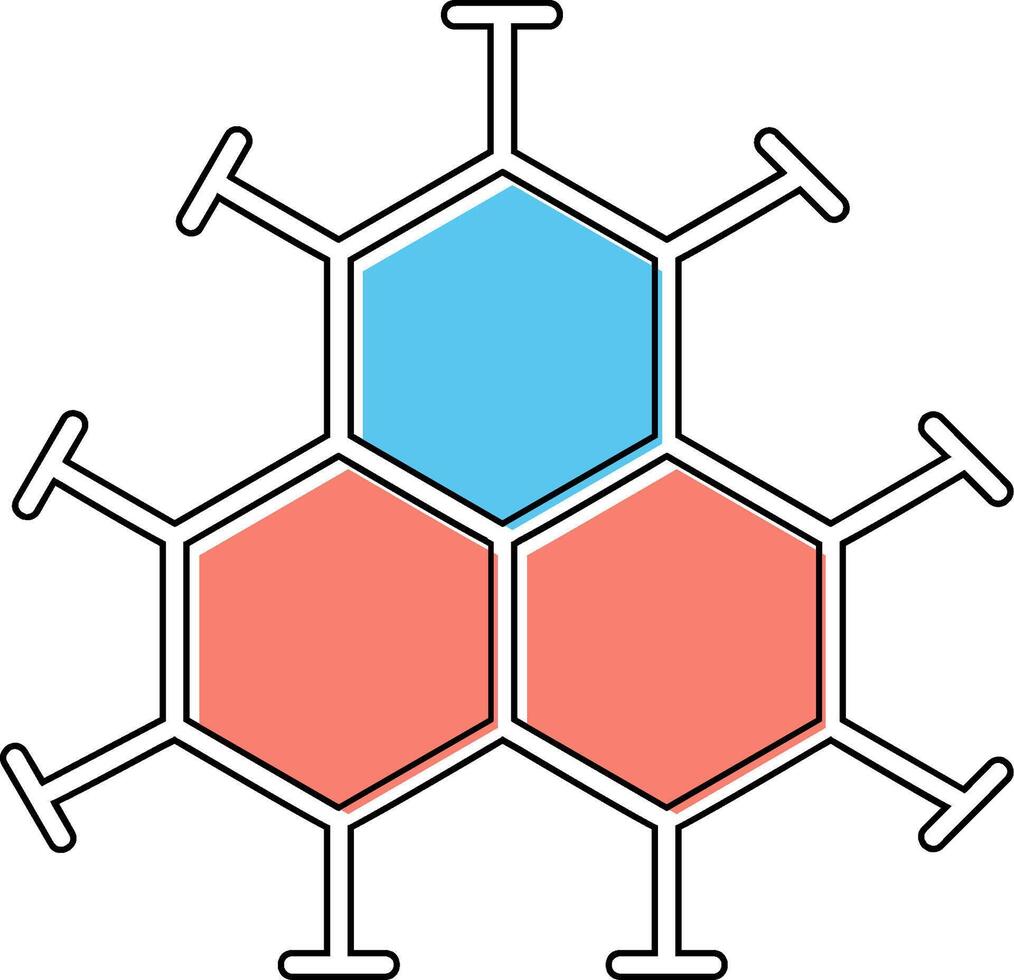 icono de vector de molécula