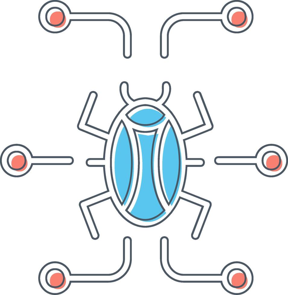 Digital virus Vector Icon