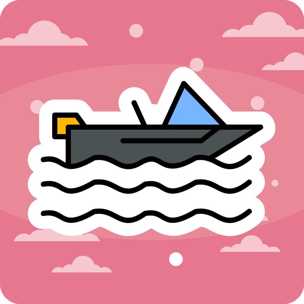 Motorboat Vector Icon