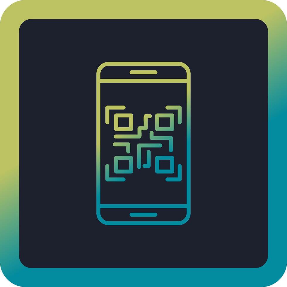 Smartphone Qr Code Vector Icon