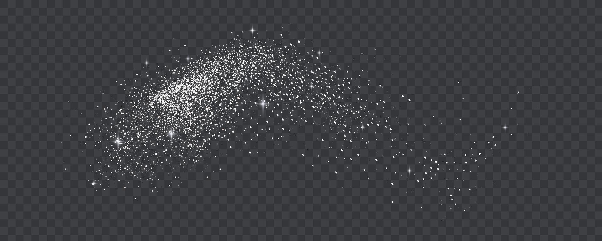Gradient noise grain texture stains, black and white dotted spray shades, and sand dust spots. vector