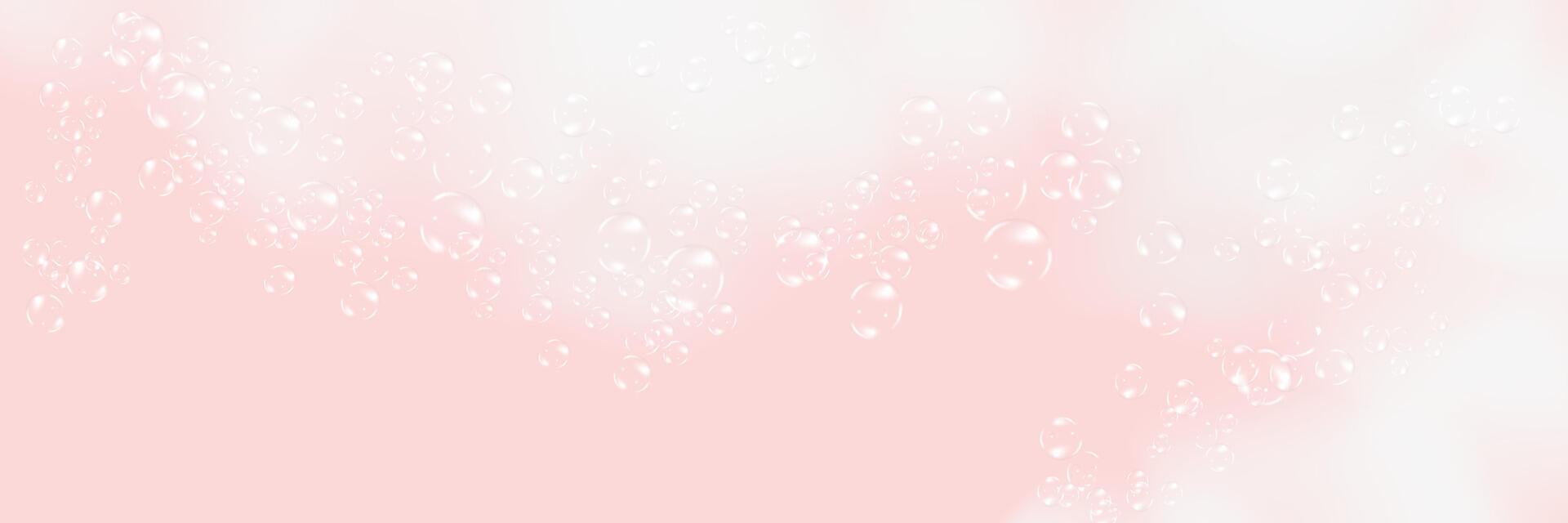Bath foam isolated on transparent background. Shampoo bubbles texture.Sparkling shampoo and bath lather vector illustration.
