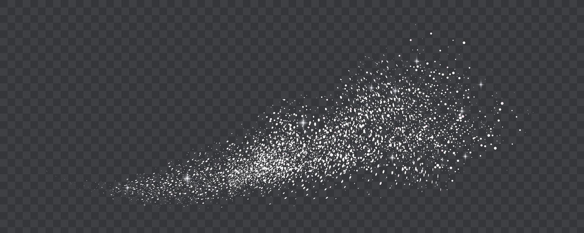 Gradient noise grain texture stains, black and white dotted spray shades, and sand dust spots. vector