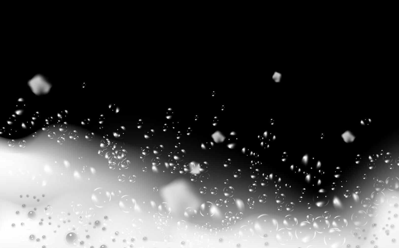 Bath foam isolated on transparent background. Shampoo bubbles texture.Sparkling shampoo and bath lather vector illustration.